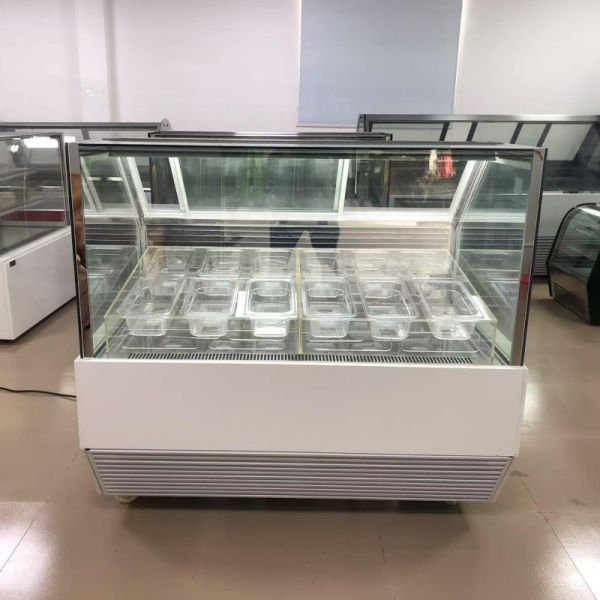 Defogging Commercial Ice Cream Cabinet for Supermarket Gelato Display