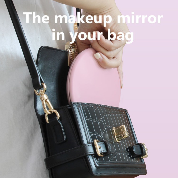 Double Sided Magnifying LED Lighted Cosmetic Makeup Hand Mirror