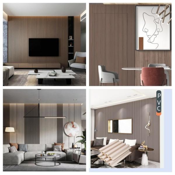 Decoração de interiores vedação WPC painéis PVC WPC painéis de parede com painel sólido
