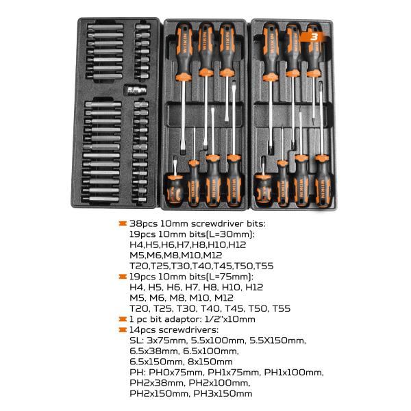 Versatile Equipments Chest Tool Set Hardware 163pcs Tools
