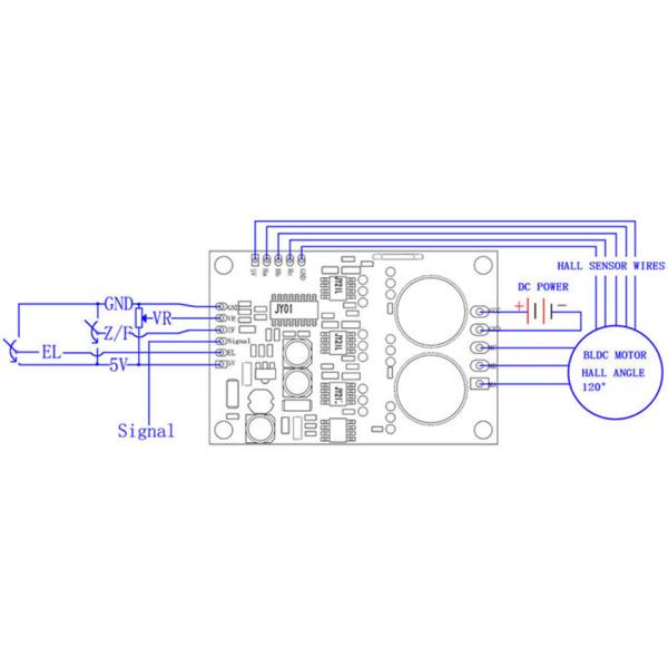 регулятор мотора датчика BLDC 700W Hall с управлением скоростью для мотора индустрии