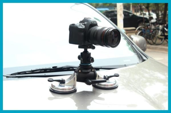 Professional Heavy Duty Car Camera / video Suction Cup Mount 2 base cup