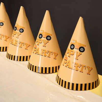 Engineering Car Children'S Birthday Party Tableware Set 8 People Party Paper Cup Paper Plate Birthday Party Decoration