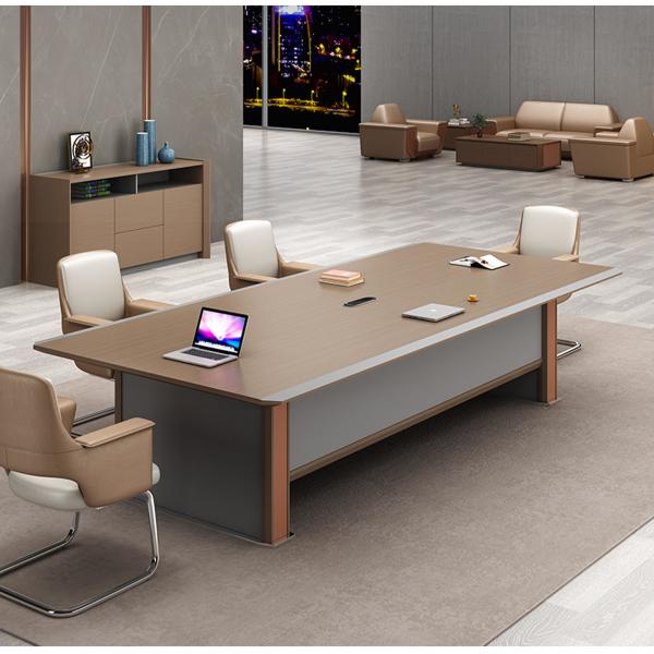 Modern Wooden Luxury Conference Rectangle Panel Table Office Furniture Table For Boardroom Meeting Room Conference Desk