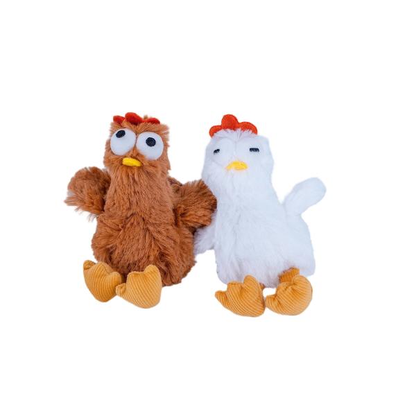 Soft Cartoon Hens Egg Laying Keychain Stuffed Toys Short Plush Chicken Pendants