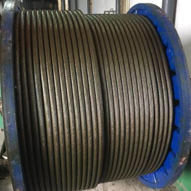 Steel Rope Wire 6X24S 7FC Bright Steel Line Contacted Wire Rope with Stainless Steel