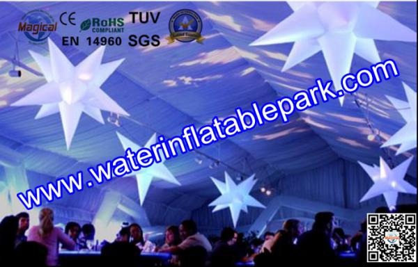 Illuminated Night Club Decoration Inflatable LED Lighting  Star FOR Event