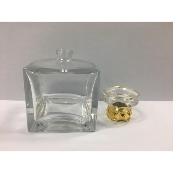 брызги квадрата 100ml стеклянные косметические разливают по бутылкам/многоразовый стеклянный флакон духов с arcylic крышкой