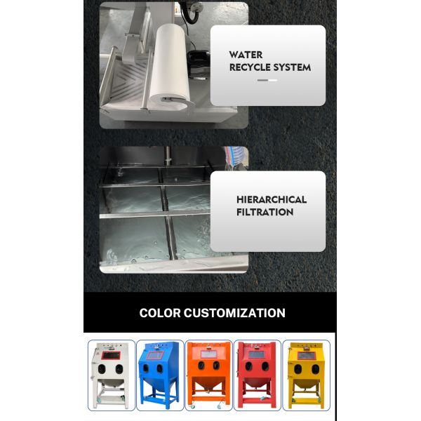 Energy-efficient Wet Sandblasting Cabinet for Surface Cleaning of Automotive Parts and Engines