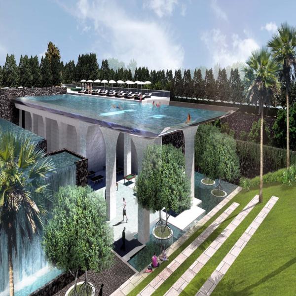 Семейный бассейн над землей Садовый душ Плавательный контейнер из стекловолокна Piscina