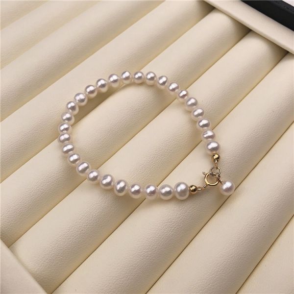 Wholesale Handmade Sterling Silver Freshwater Pearl Pendant Cats Necklace Light Luxury Jewelry