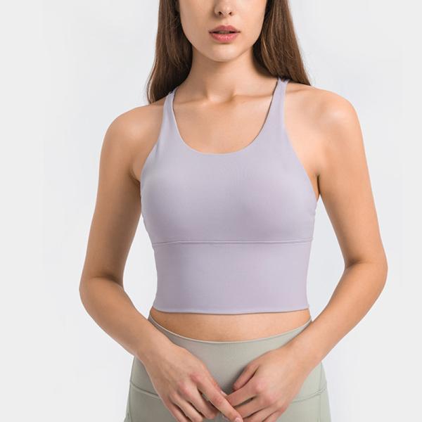 Parte superior Strappy da ioga de Criss Back Workout Padded Wireless dos sutiãs dos esportes das mulheres da ioga