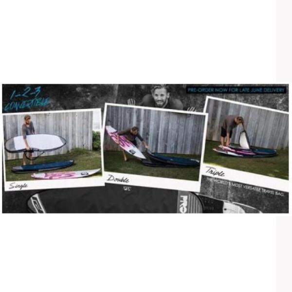 6'3 6'6 7'0 600D Ripstop Poly Shortboard Travel Bag Super Light