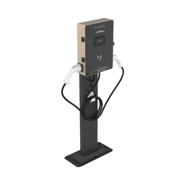 IEC 62196 22kw Smart Home Floor Mounted Ev Charger Three Phase OCPP 1.6