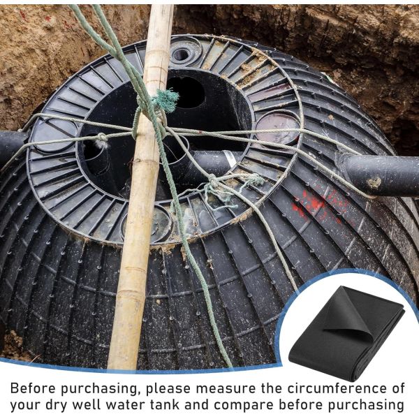 Geotextile Landscape, 4ft X 50ft & 6oz Geotextile Fabric, PP Drainage 350N Tensile Strength & 440N Load Capacity, For Driveway & Road Stabilizationr, Erosion Control, French Drains