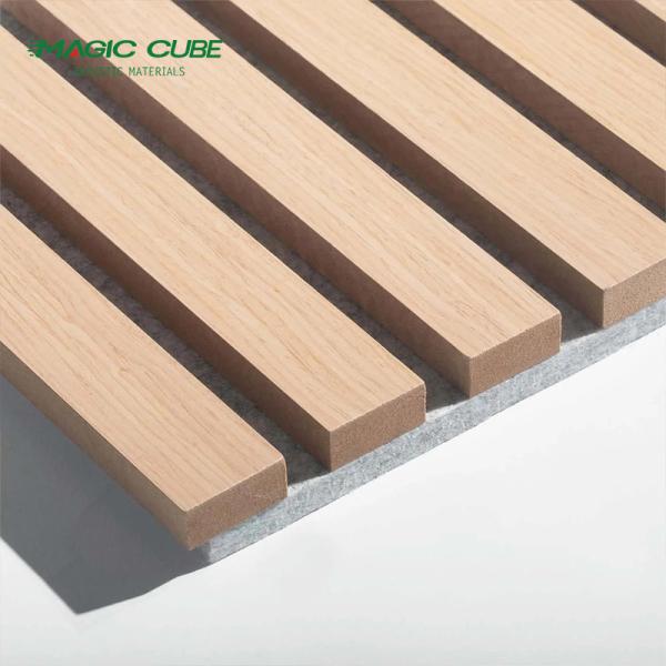13mm MDF 9mm PET Acoustic Slat Wall Panel with Easy Screw Installation