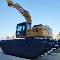 Excavadora anfibia flotante Pontoon Buggy de pantano Conversión Sany SY135