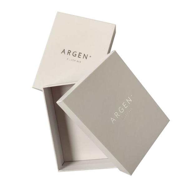 luxury Lid And Base Box 157g Art Paper 1000g Cardboard White Jewelry Packaging Box