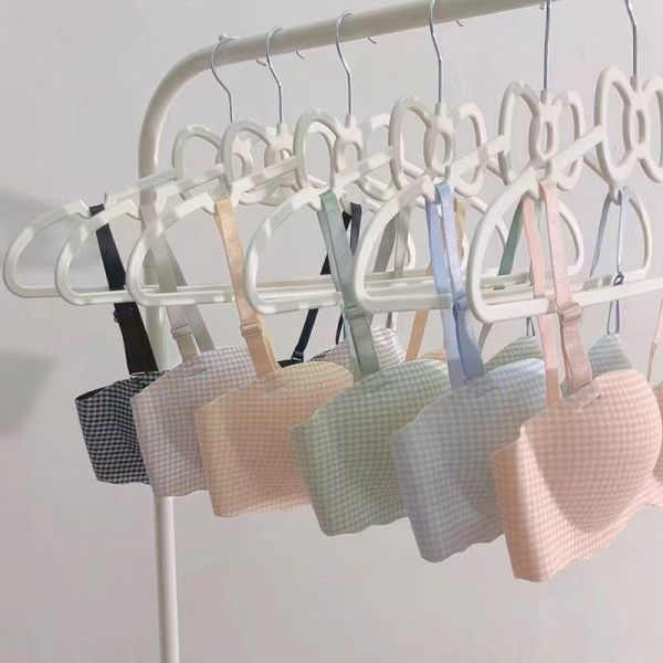 Wholesale Hot Selling Women Bra Factory Warehouse Promotion Price Solid Color Young Ladies Bra Houndstooth Stripes
