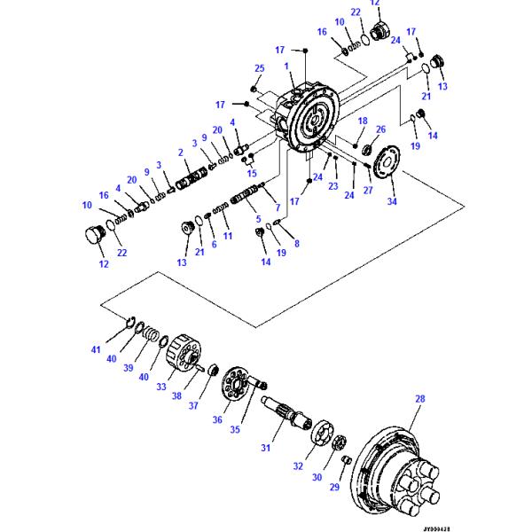 Мотор 22M-60-32501 191-1384 PH15V00012F1 перемещения экскаватора PC45 KOMATSU