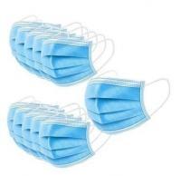 Dustproof Anti virus Non Woven Fabric Mask , Blue / White Disposable Earloop Mask