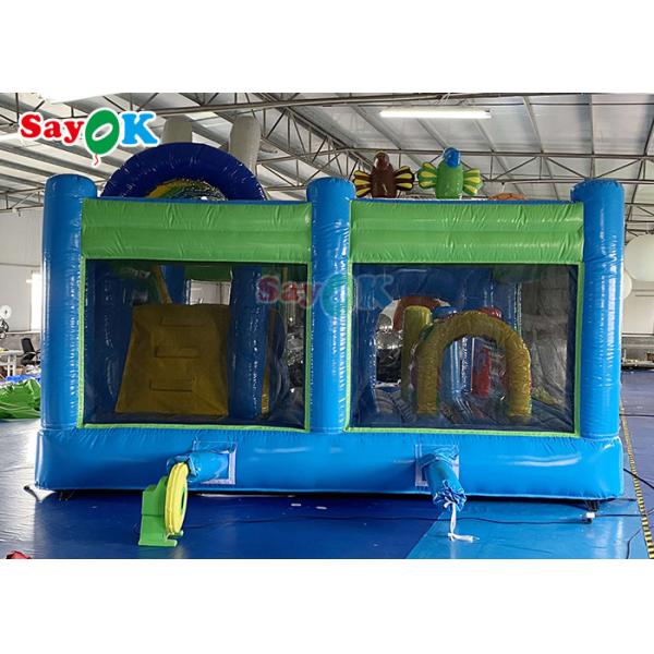 дом прыжка темы океана надувного замка раздувных водных горок воздуха хвастуна 1000D скача комбинированный с бассейном