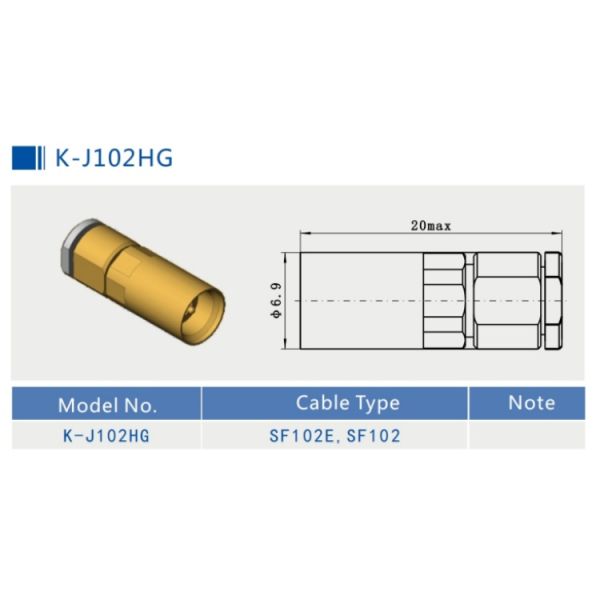 High Performance K2.92 Series Male Stainless Steel RF Coaxial Connector Plug