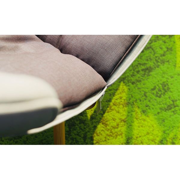Two Tone Cashmere Commercial Lounge Chair Wood Legs High Back Lounge Chair