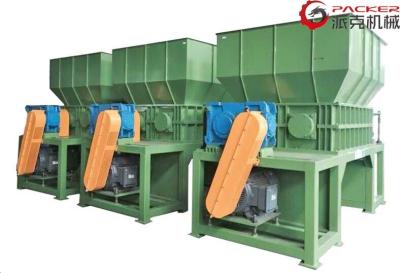 Low Noise 2 Shaft Shredder , Drum Shredder Machine 18.5 KW Liquid Waste