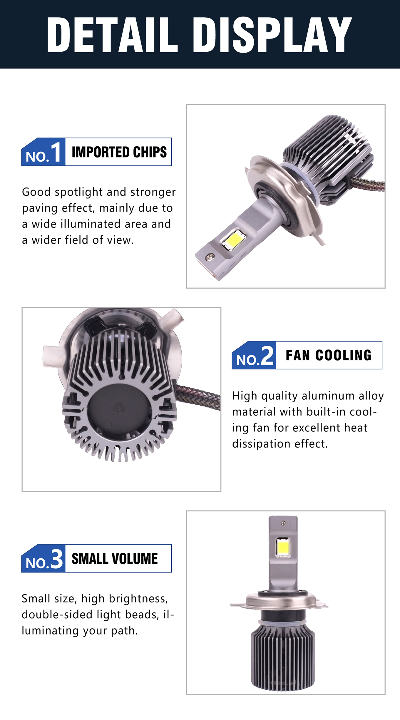50W Motorcycle Bulb Kit 12V - 24V Motorcycle LED Kit
