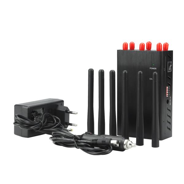 Portable 6 antennas cell phone  jammer