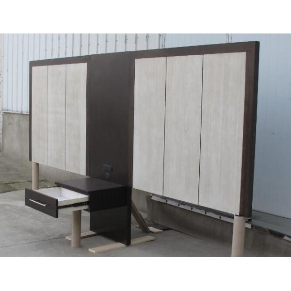 Wood Frame Hotel Style Headboards , White Upholstered Headboard Long Time Life