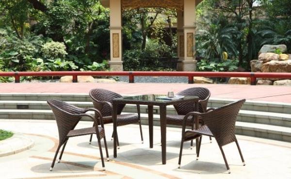 Hot Modern PE Rattan Chair Aluminium Outdoor Garden wicker table and chairs sets