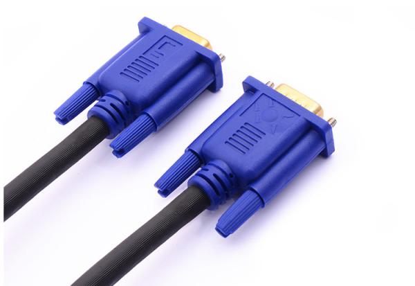 Popular Black 4.5 MM 15pin ROHS VGA cable 1.5m2m3m Male To Male Cable for computer