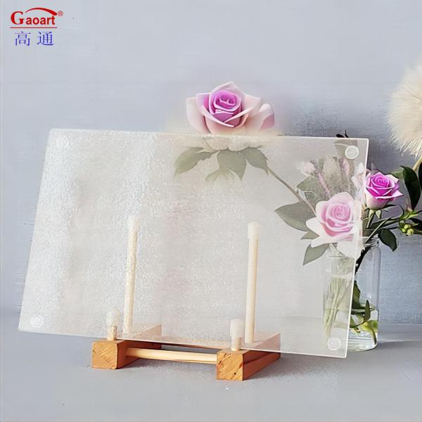 All-Season Golden Silk No Design Unbreakable Square Kitchen Cheese Glass Cutting Board