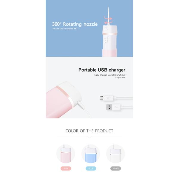 Режим 3 переносов Flosser бесшнуровой воды перемещения ODM 2W перезаряжаемые