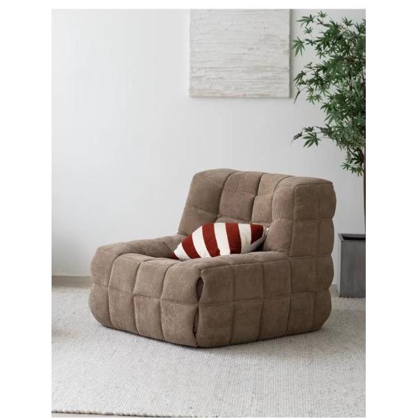 Classic Fashionable Waffle Fabric Sofa Hotel Retro Snuggle Chair