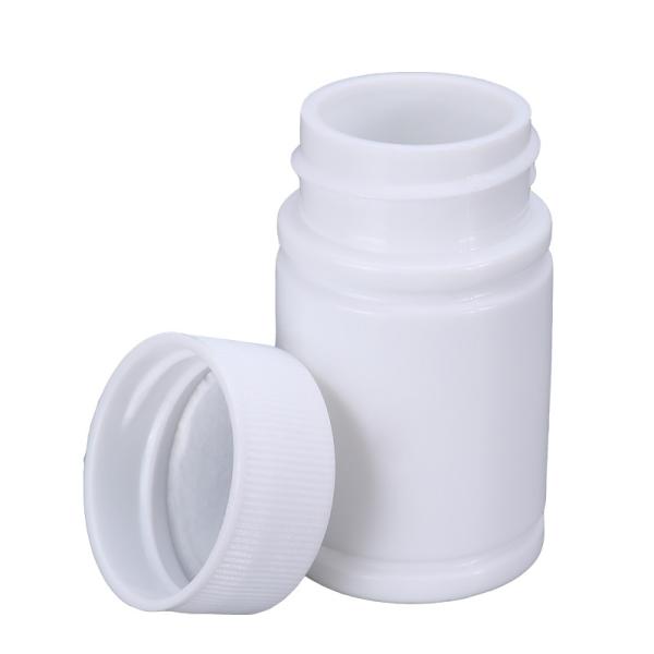 Bouteille blanche de médicament en plastique vide pour le stockage de capsules