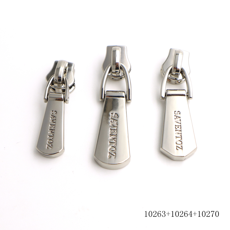 OEM ODM Metal Zipper Puller #5 Bag Zip Puller With Engraved Logo