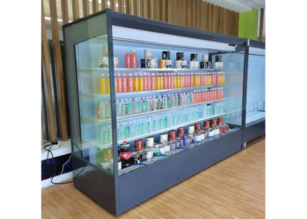 Air Curtain Multideck Open Chiller Store Fruit Display Refrigerator