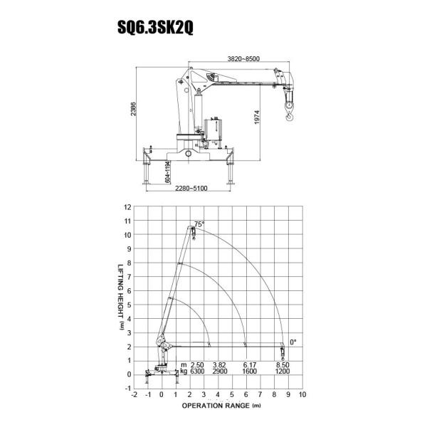 Durable XCMG Raise And Down Truck Loader Crane Lift , 15.7 T.M 40 L/min