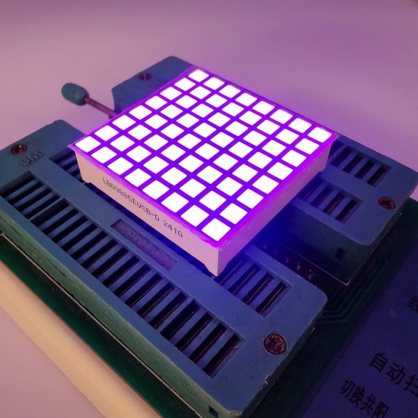 High-Visibility Purple 8×8 Dot Matrix LED Display for Elevator Indicators