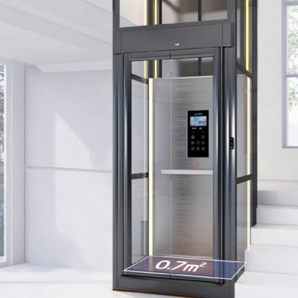 Elevador a travagem por parafuso com portas automáticas e aberturas múltiplas