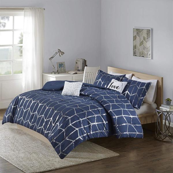 Seasonal Everyday Bedding Set Four Pieces Woven Print Design for Home Hotel Bed Cover