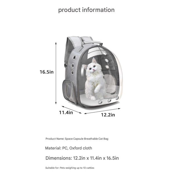 Unisex Durable Washable Non toxic Cute Pet Supplies Featuring Playful Fun Style Hiking Backpack