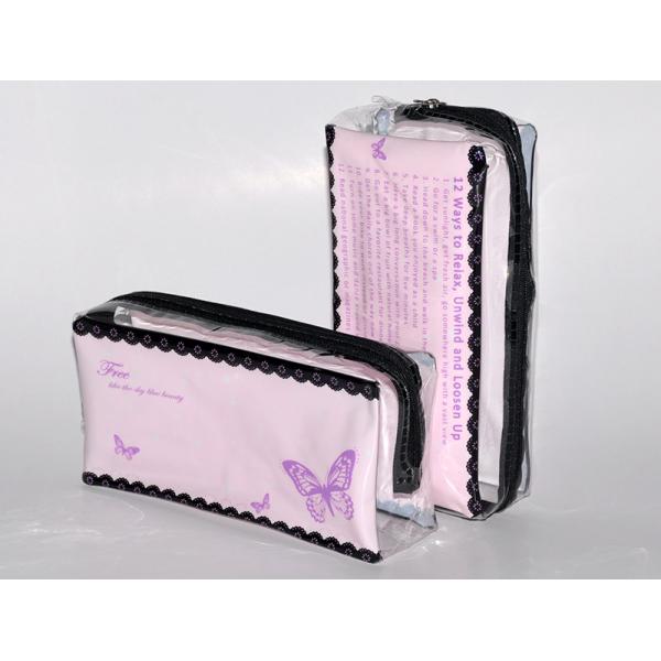 sac SMETA de voyage de PVC d'espace libre de 0.25mm BRC pour la poche cosmétique