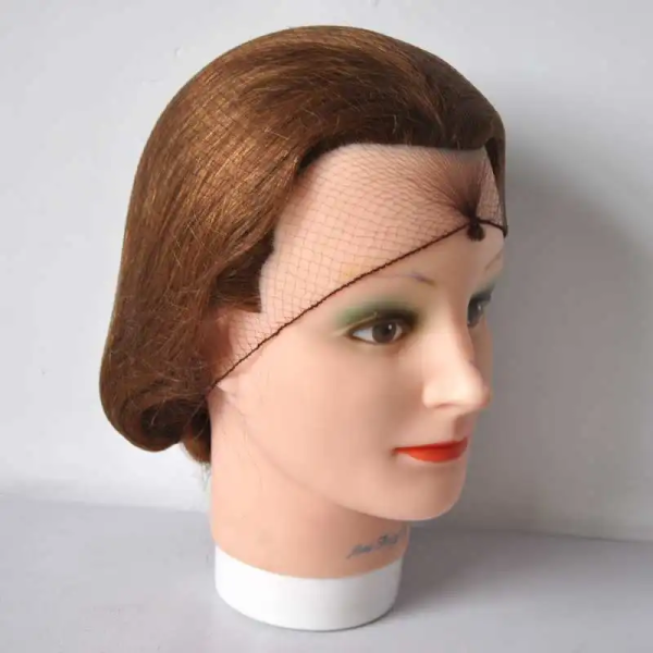 Disposable Nylon Mesh Hairnet Hubei Haixin Invisible Soft Honeycomb Nylon Hairnet Cap  for Packing Wigs Hair Bundles Ponytails