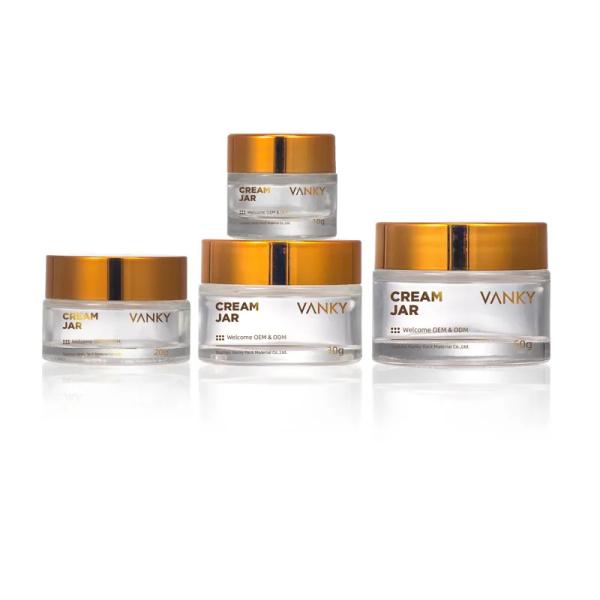 50ml Anti Light Cosmetics Glass Bottle For Face Cream Packaging