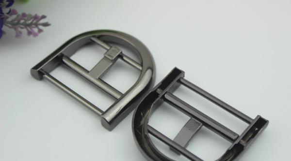 Wholesale custom bag belt buckle zinc alloy half-round shape 38 mm pin buckle for belts