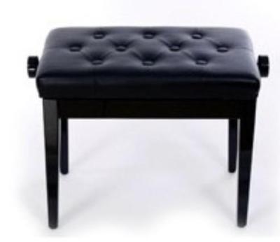 Adjustable Solidwood Single Piano stool with 10 button leather cover design PS5